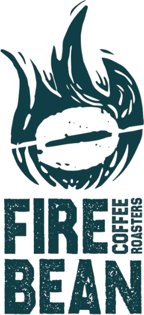 Fire Bean Coffee Roasters flame bean logo